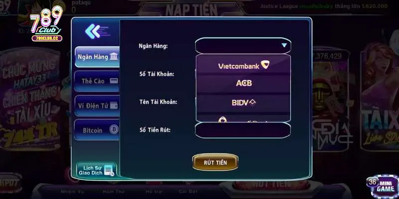 Rút tiền 789club qua ngân hàng khá nhanh chóng